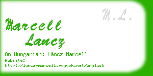 marcell lancz business card